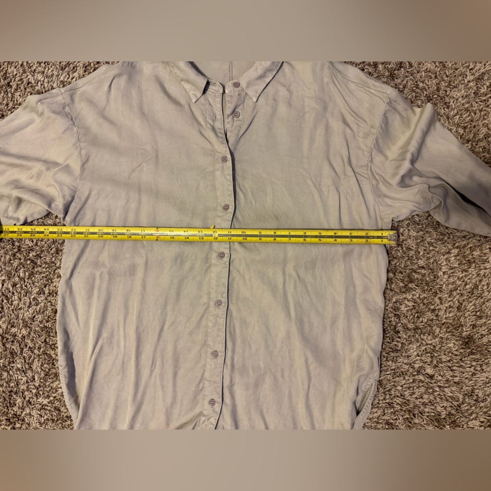 Fate Women's Tan Button-Down Tunic Blouse with Twist Back. - Picture 12 of 14